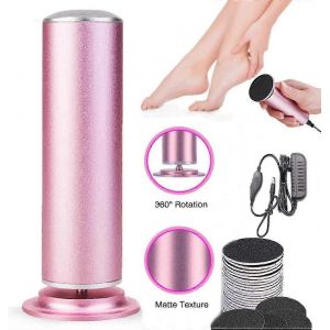 R&acirc;pe &Eacute;lectrique Pour Callosit&eacute;s Des Pieds, Puissante Et Indolore, Avec 60 Disques Abrasifs, Rose - Neuf
