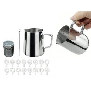Ensemble Pichet &Agrave; Mousser Le Lait En Acier Inoxydable Avec Accessoires Pour Latte Art - Neuf