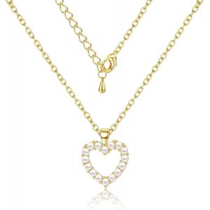 Collier De Perles Pour Femme, Plaqué Or 14 Carats, Collier De Perles D'eau Douce, Collier De Perles Pour Femmes Et Filles, Bijoux Cadeaux - Neuf