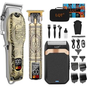 Tondeuse À Cheveux Professionnelle Pour Homme - Rasoir Électrique, Tondeuse À Cheveux Sans Fil Pour Coupe De Cheveux, Tondeuse À Barbe, Kit De Soins Pour Homme, Cadeau Pour Lui (Noir) - Neuf