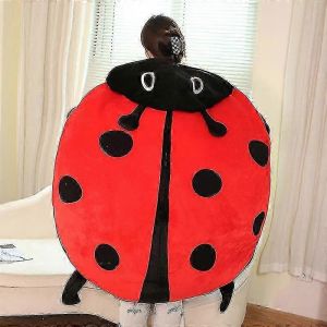 (100 cm) Peluche insecte portable 100 cm, coussin en peluche coccinelle, poupée de cosplay amusante, oreiller de couchage doux, cadeaux pour enfants - Neuf