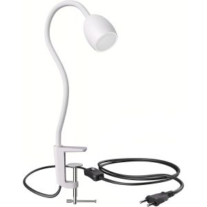 Lampe de serrage GU10 KLUK avec col de cygne, blanc incl. GU10, blanc chaud, 4,914W, 450lm - Neuf