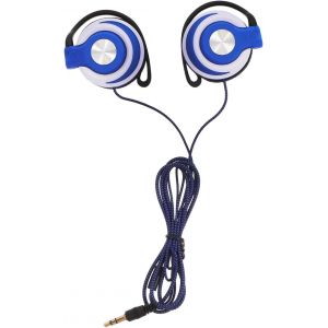 LORANKA-&Eacute;couteurs Filaires St&eacute;r&eacute;o avec Clip &Eacute;couteurs &Agrave; Crochet Oreille Confortables Compatibles avec Ordinateur Et Plus Bleu - Neuf