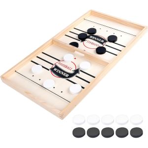 ERYI-Fast Sling Puck Game, Jeu De Société Hockey Party Catapult, Jeu De Société Rapide Slingpuck, Catapult Board Game, Ensemble De Plateau Portable, Convient Pour L'Interaction Parent-Enfant - Neuf