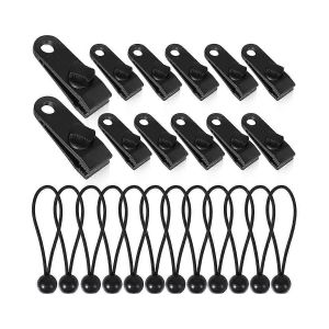 24 Pcs Clip De B&acirc;che Heavy Duty Lock Grip Clips D'auvent,Attaches De B&acirc;che De B&acirc;che,Clips De Tente Piscine Auvent Cove - Neuf