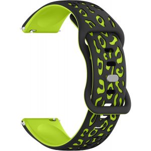 Kal-Bracelet De Montre 22 Mm 20 Mm - En Silicone Gravé Bicolore - Avec Fermeture Rapide - Bracelet De Rechange Réglable Pour Homme Et Femme - Neuf