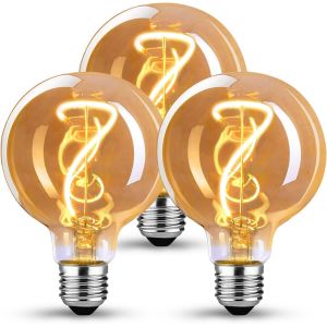 Ampoule Vintage Edison E27,E27 Led Vintage Dimmable 3w Lampe Led Rétro Blanc Chaud Ampoule Vintage Idéale Pour La Nostalgie Et L'éclairage Rétro Dans La Maison,Café-Bar-3 Pièces¿G80whd3¿ - Neuf