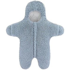 Gigoteuse D'hiver Douillette Et Anti-Surprise Pour B&eacute;b&eacute; - Coton Chaud Avec Capuche, Fermeture &Eacute;clair, Broderie Ours Mignon, 3-6 Mois - Neuf