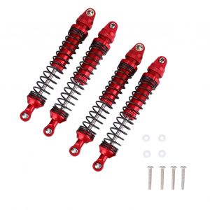 Lot De 4 Amortisseurs Rc Rouges En Alliage D'aluminium, Accessoires Adaptes Aux Voitures Sur Chenilles Scx10 D90 1/10 Rc-Loire-Lever - Neuf