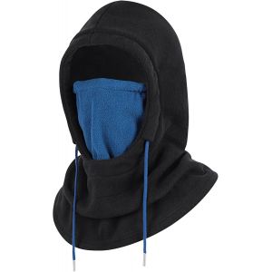 ¿Noir¿Hommes Femmes Cache-Cou Bonnet D'hiver Thermique Sports Cagoule Masque De Ski Cagoule Accessoire Chapeau Polaire Pour Le Froid En Plein Air Ski Moto Alpinisme Camping Randonnée D'hiver - Neuf