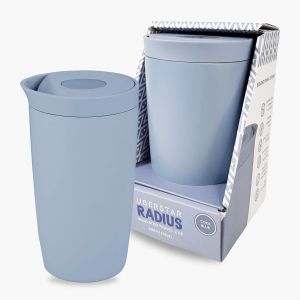 Sjzg-Uberstar Radius Tasse &Agrave; Caf&eacute; De Voyage Isotherme 400 Ml Avec Couvercle Anti-Fuite Bleu Froid - Neuf