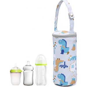 Kalanka-Porte-Gourde, Sac Isotherme Pour Repas De B&eacute;b&eacute;, Sac Isotherme Pour Garder Les Liquides Chauds Et Froids, Sac Isotherme Pour De Nombreux Biberons Standard En Mat&eacute;riau Imperm&eacute;able, Gris Clair, - Neuf