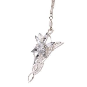 Collier Arwen Étoile Du Soir Le Conte De L'anneau Plaqué Argent Argent 2pcs - Neuf