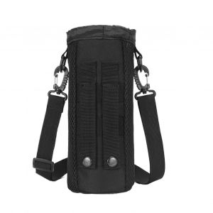 Bouteille D'eau &Agrave; La Ceinture Avec Cordon De Serrage Et Sangle D'&eacute;paule, Porte-Bouteille Pour Les Sports De Randonn&eacute;e, Les Voyages De Camping, Noir - Neuf