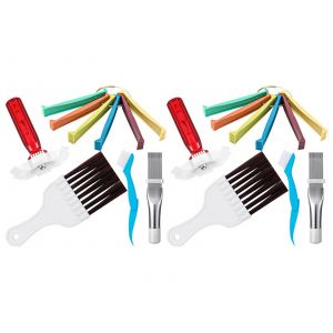 Kit de nettoyage d'ailettes de climatiseur avec brosses et lisseurs - Neuf