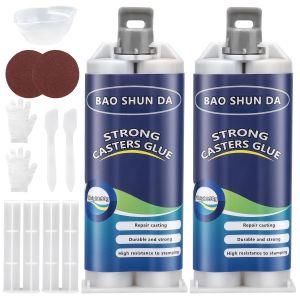 Colle m&eacute;tallique,180 g AB composants &eacute;poxy,colle m&eacute;tallique extra forte pour le collage pour r&eacute;paration m&eacute;tal,acier inoxydable,bois,c&eacute;ramique,m&eacute;tal liquide,colle &agrave; souder pour r&eacute;paration,fonte - Neuf