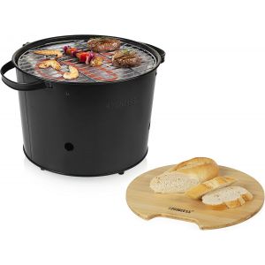 Ulteronixshop-Barbecue - &Agrave; charbon de bois ou &eacute;lectrique - Portable & Polyvalent - Surface de cuisson &Oslash; 32 cm - 1 400 W - Neuf