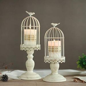 S + L Chandelier à Cage à Oiseaux Vintage, Chandeliers décoratifs pour Tables de Mariage, Ornements pour Chandeliers sculptés en Fer forgé - Neuf
