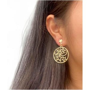 Kal-Boucles D'oreilles &Eacute;toiles Creuses Vintage Boucles D'oreilles Croissant De Lune Boucles D'oreilles &Eacute;toiles Dor&eacute;es Boucles D'oreilles Soleil Minimal Boucles D'oreilles Bijoux Pour Femmes Et - Neuf
