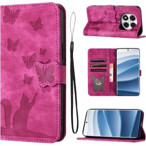 Sansh-Housse Protection Pour Redmi Note 14 Pro/Pro+ 5g Pouces Matériau En Cuir Pu Coque Note 14 Pro/Pro+ 5g Avec Fentes Pour Cartes Housse Note 14 Pro/Pro+ 5g Rose - Neuf