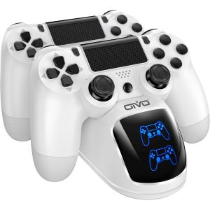 Chargeur Manette Ps4, Station De Charge Manette Ps 4 Avec Puce De Charge De 1,8 Heures, Station Manette Sony Ps4/Pro/Slim (Blanc) - Neuf