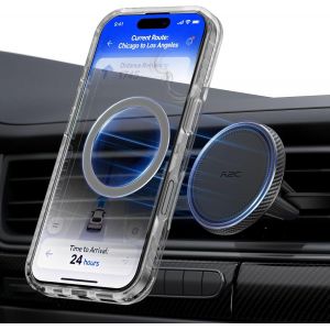 Support de t&eacute;l&eacute;phone portable pour grille d'a&eacute;ration de voiture Magsafe 17 x N54 magn&eacute;tique et ultra stable - Support magn&eacute;tique universel pour grille d'a&eacute;ration de voiture - Pour iPhone, Samsung - Neuf