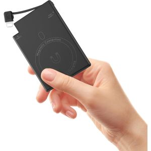 Eryi-Mini Batterie Externe Magnétique Avec Câble Intégré, 5000 Mah, Batterie Ultra Fine,Puissante,Compatible Avec Iphone14/13/12,Chargeur De Secours Portable Portable,Petit Et Léger-Charge Sans Fil - Neuf