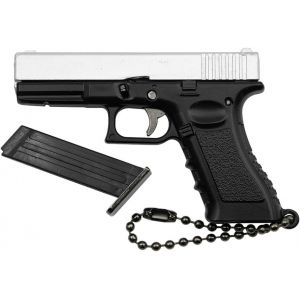KAL-Tactical Mini Pistolet Porte-Clés 1: 3 Métal Avec Pièces Mobiles Modèle De Pistolet Réaliste Collection Pendentif Sac Charm Pour Hommes Armée Fan Boyfriend Cadeau - Neuf