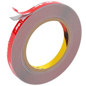 3M Ruban Adhésifs Double Face Extra Fort,Ruban Adhésif de Montage Solide et Imperméable pour Bande Lumineuse LED,Voiture,Décoration de la Maison et du Bureau,Gris (15.4FTx0.39IN) - Neuf