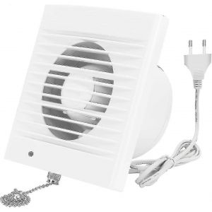 Ventilateur d'extraction 150mm 18w 320m / h avec clapet anti-retour et interrupteur à chaîne,fenêtre et ventilateur mural pour cuisine salle de bain serre garage -6 pouces - Neuf