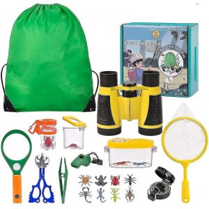 Coffret d'exploration en plein air, jouets et cadeaux, jumelles pour enfants, kit d'exploration ext&eacute;rieure, le meilleur - Neuf