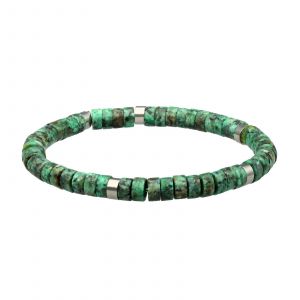 Bracelet Perles Heishi Turquoise Africaine - Neuf