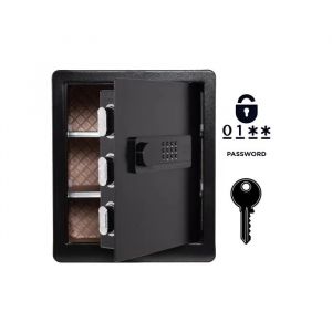 Coffre-fort domestique blind&eacute; - NIKCORP - XA6-45 - 45x38x32 cm - Serrure &eacute;lectronique et cl&eacute; - Alarme int&eacute;gr&eacute;e - Neuf