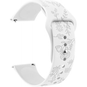 Eryi-Bracelet De Montre Gravé Floral, 20 Mm, 22 Mm, Bracelet En Silicone Étanche, Avec Fermeture Rapide, Bracelet De Rechange Réglable Pour Homme Et Femme - Neuf