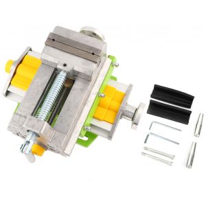 Etau de perceuse a colonne coulissant transversal de 3 pouces, pince plate, pince d'etabli XY a 2 voies - Neuf