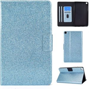 Étui Pour Samsung Galaxy Tab S5e T720/T725 (10,5 Pouces) Pu Cuir Housse Flip Coque Avec Built Stand Portefeuille Veille/Réveil Automatique Brillant Bling Bling Protection Cas,Bleu - Neuf