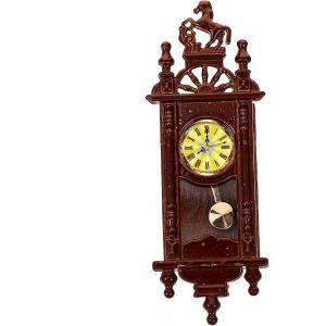 FCHHK-Maison De Poupée Horloge Murale Décoration Miniature Grand-père Horloge Ancienne Mini Pendule Horloge Murale Modèle pour Maison De Poupées Décoration Photographie Prop - Neuf