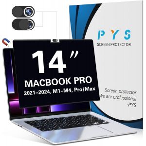 CAUC-Magn&eacute;tique Filtre de Confidentialit&eacute; pour MacBook Pro 14 Pouces (2021-2024, M1,M2,M3,M4) Filtre de Confidentialit&eacute; Amovible pour Ordinateur Portable et Protection Antireflet - Neuf