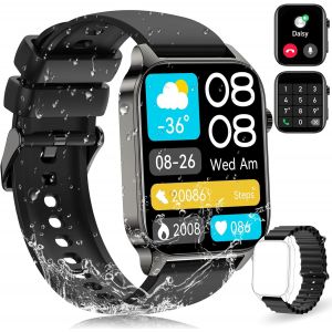 Montre Connect&eacute;e Femme Homme, Montre Intelligente Avec Appels Bluetooth Etanche Ip68 Avec Cardiofrequencemetre Spo2 Sommeil Calories 100+ Modes Sportifs Podometre, Montre Connecter Pour Android Ios - Neuf