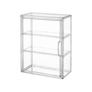 Vitrine &agrave; 3 niveaux en acrylique pour figurines et objets de collection - Neuf