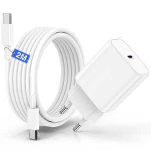 Thef-Chargeur Rapide Iphone 16 15, Câble 2m Long Usb C To C Cable Charge Rapide 60w, Type C Prise Secteur Adaptateur Cordon Original Pour Apple Iphone 16 Pro/16 Pro Max/16 Plus/15 Pro Max/Ipad - Neuf