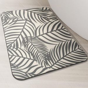 1 tapis de bain antid&eacute;rapant en terre de diatom&eacute;es, s&eacute;chage rapide, super absorbant, dos en caoutchouc (beige) - Neuf