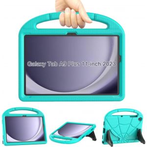 Enfants Étui Pour Samsung Galaxy Tab A9 Plus 11"" 2023, Résistant Aux Chocs Pour Tablette Samsung A9+ Plus Avec Poignée Support Pour Tablette Samsung A9 Plus(Sm-X210/X216/X218) -Turquoise - Neuf