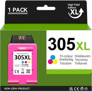 305 XL Ink Cartridge Replacement for HP 305 XL Colour Cartridge for HP 305 305XL for HP DeskJet 2720E 2720 2700E 2700 2710E 2710 2721E 2723E 4120E Envy 6000 6020 6020E 6033 2E - Neuf