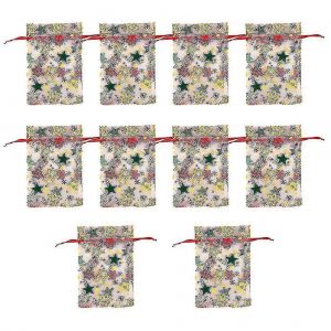 10pcs De No&euml;l De Stockage De Sacs De Cordon De Serrage Sac De Cadeau De Bijoux De Pochettes Mariage Sac De Rangement Sac De Cadeaux - Neuf