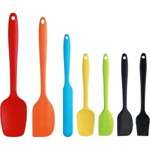 Kal-Lot De 7 Spatules Pour La Cuisine, Ustensiles De Cuisine En Silicone, Spatules En Silicone, Spatules En Silicone, Spatules En Silicone Pour La Cuisine, Ustensiles De Cuisson Pour La Cuisson, La - Neuf
