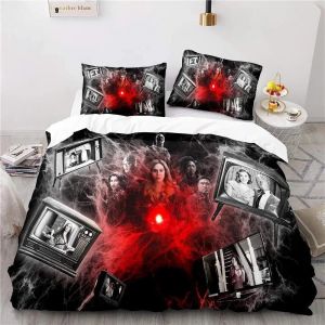 Housse De Couette Marvel Wanda Vision, Taie D'oreiller, Parure De Lit Pour Garcon Et Fille, Decoration De Chambre, Cadeau Pour Enfant, Taille Simple Ou Double - Neuf