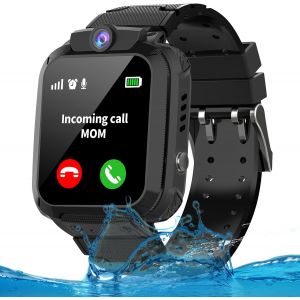 JGD-IP68 Montre Connect&eacute;e Enfant GPS,Montre GPS Enfant Gar&ccedil;ons Filles avec Appel Bidirectionnel,SOS Voice Chat T&eacute;l&eacute;phone Cam&eacute;ra Jeux Mode Classe, Montre Intelligente Enfants Cadeau d'anniversaire - Neuf