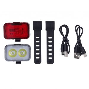 Ensemble D'eclairage De Velo, Phare Avant Et Arriere A Chargement Usb, Feux D'avertissement De Cyclisme Etanches - Neuf