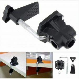 Support De Bureau Universel Noir En Alliage Pour Pied De Microphone/Lampe De Bureau - Neuf